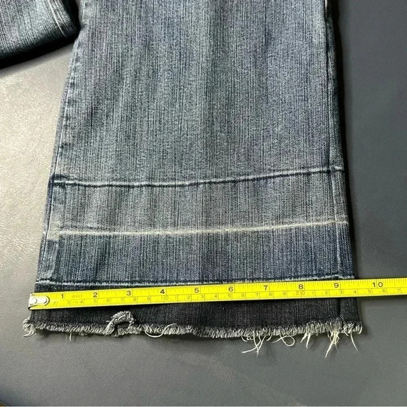 Arden B Womens Jeans Size 2 Blue Wide Two Tone Raw Cuffs - Picture 12 of 13